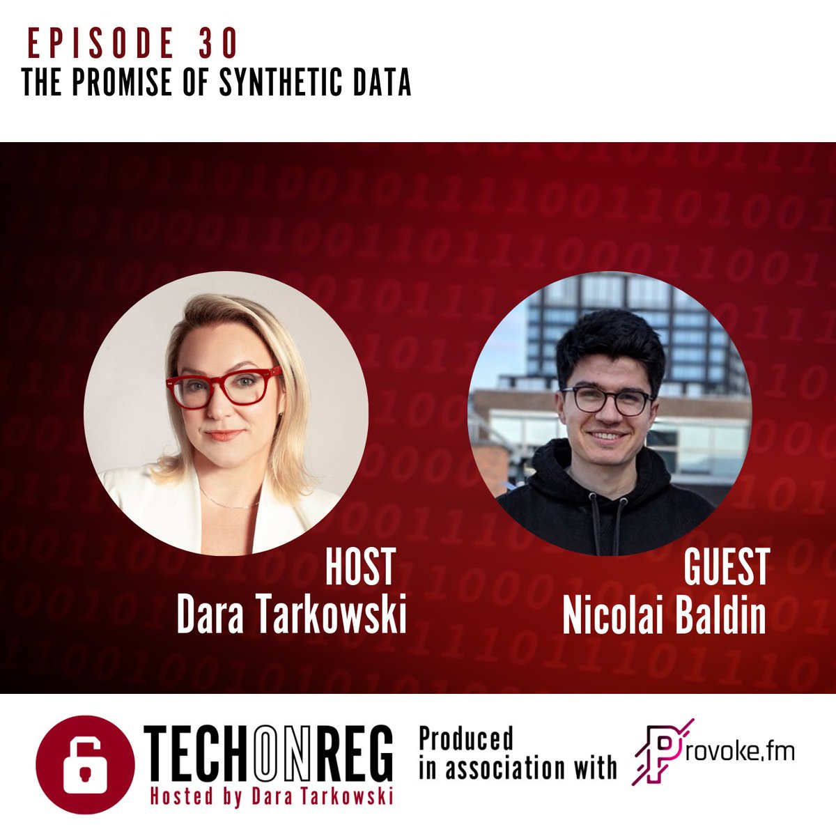 Catch the latest on <a href="/TechonReg/">TechonReg</a>! 
🎤 bit.ly/2MGje0b

<a href="/DaraTarkowski/">Dara Tarkowski</a> hosts <a href="/npbaldin/">Nicolai Baldin</a>, CEO and Founder of <a href="/Synthesizedio/">Synthesized</a>, a UK based company who has built a one-stop data sandbox powered by #AI