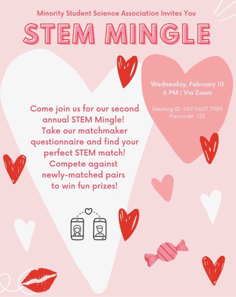 ugaMSSA's tweet photo. Come participate in MSSA’s latest game show and match-making service: STEMmingle!🤩🤩 Our STEMmingle experts, promise to find you a “MATCH-MADE IN STEM” through our questionnaire and couples’ game. Find your #STEMBae https://t.co/VylXmzY4nO