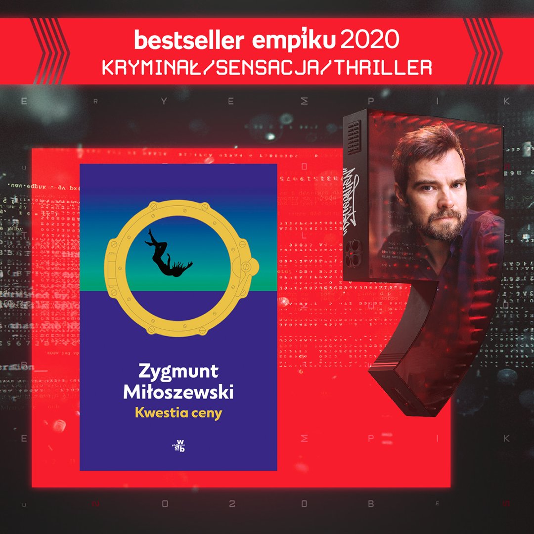 W kategorii Kryminał / Sensacja / Thriller #BestsellerEmpiku2020 otrzymuje #ZygmuntMiłoszewski za książkę #KwestiaCeny. 📗 Autor podziękował czytelnikom, którzy mimo obecnej sytuacji odważnie ruszyli do księgarni po jego dzieło.