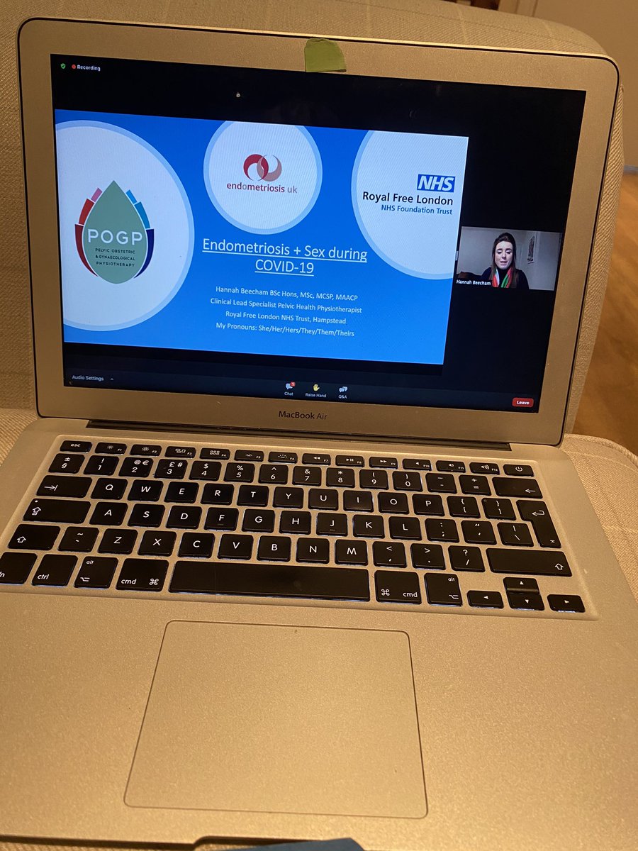 Melissa_Cleese's tweet image. Really interesting talk tonight from Hannah Beecham about her work with patients with endometriosis. It’s definitely inspired and motivated me to find out more about women’s health physio! #WomensHealthPhysiotherapy @ThePOGP @EndometriosisUK