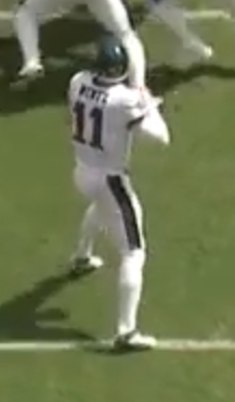 Now he's holding the ball high and tight again, has for the past three attempts, it's just one quarter but so far this has been inconsistent, at best.