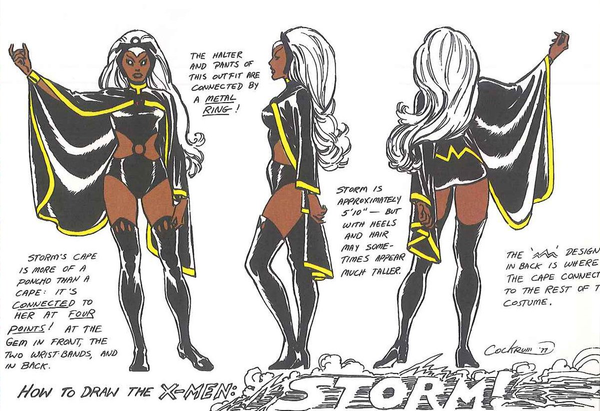 Cockrum had a whole portfolio of designs. For Storm, Wein & editor, Roy Thomas, suggested combing a couple of designs & that's how Cockrum finalized Storm.
