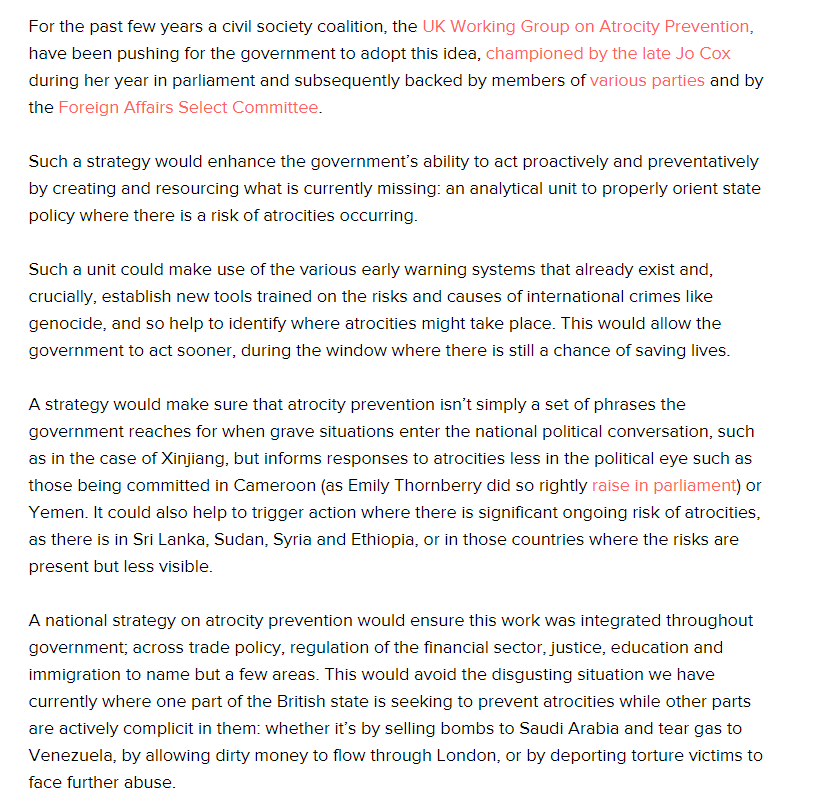 Anyhoo. Listening to survivors and their need for acknowledgement of what is involved is necessary, vital indeed. But it's not sufficient. We need protection & prevention, via the strategy & unit that  @IBVprev  @UNAUK and others have been pushing for
