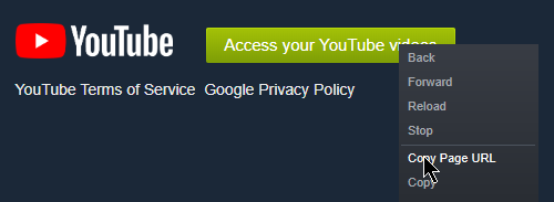 vcodism's tweet photo. If anyone else is unable to link your Steam with YouTube ("This browser or app may not be secure"), right click the green button -> Copy Page URL and paste it into a normal browser like Chrome, then login and link from there. #steam #steamisstupid https://t.co/zC6KkqT6Yd