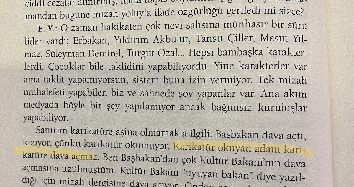 amma karikatür çizen adam karikatür okuyan adama bol keseden dava açarmış sanırsam. #erdilyasaroglu

Erdil Yaşaroğlu, Güldürme Beni, 2016, sf. 26