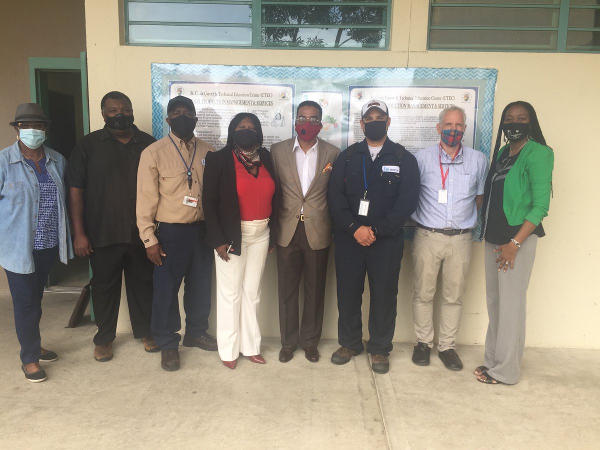Collaboration at its best, 
members from CTEC leadership team, VI CTE Board and the LimeTree Refinery officials, met for an informal visit at the school today.