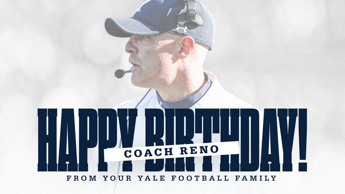 Be sure to wish our fearless leader <a href="/CoachRenoYale/">Tony Reno</a> a very HAPPY BIRTHDAY today🎉

#ThisIsYale