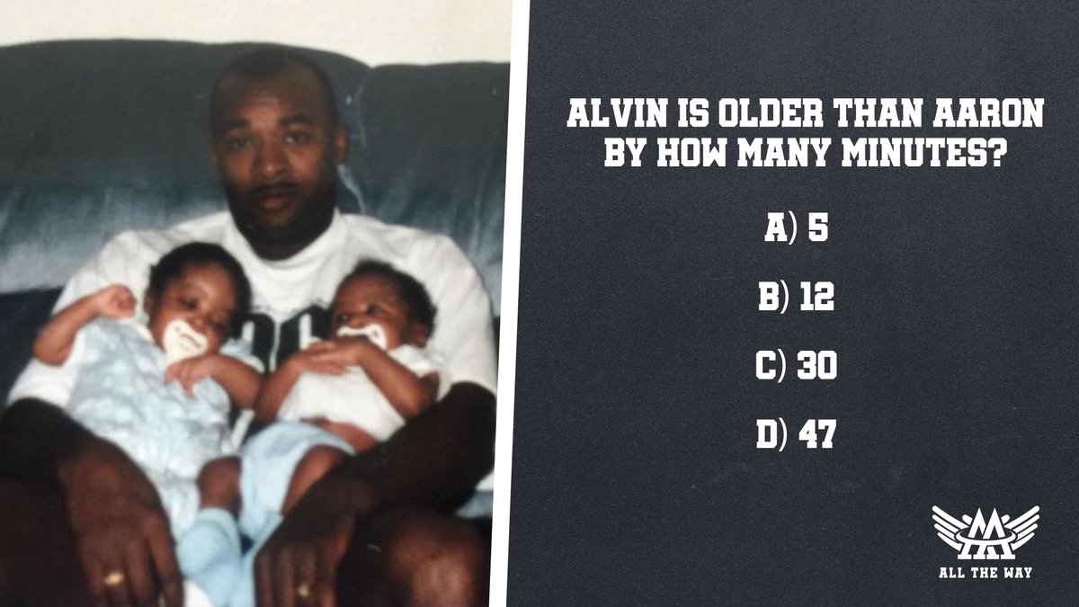 AAAllTheWayFdn's tweet photo. #TriviaTuesday Comment your answer below and check back tonight to see if you had the right answer! #AAAllTheWay #AaronJones #AlvinJones 
@Showtyme_33 @My_Tyme10 https://t.co/DjfMqpiJoy