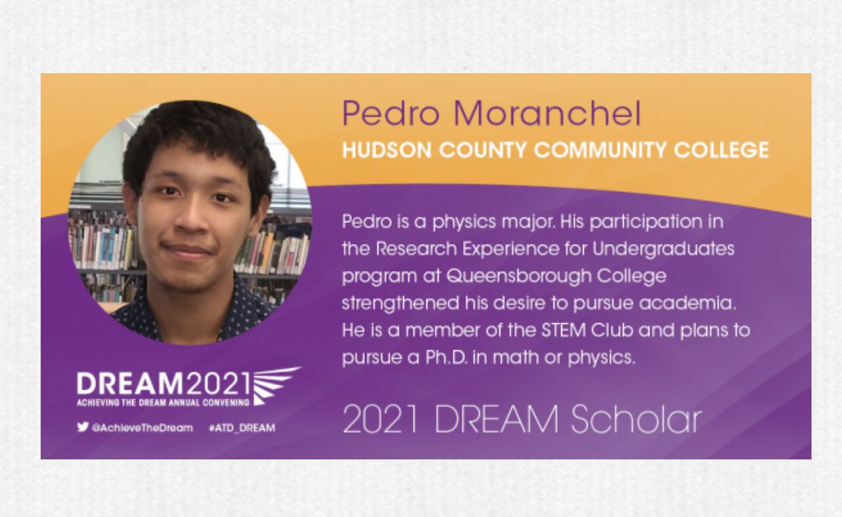 HudsonCCC's tweet photo. HCCC’s Pedro Moranchel named DREAM 2021 Scholar.  #HCCCStudents #HCCCATD #HCCCSpring2021 @NJCommColleges     https://t.co/krAB45iqYH https://t.co/HyDwNH0Ws9