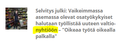 SLeporanta's tweet photo. Freudilainen lipsahdus @yleuutiset ? Kuka tässä nyhtää? #työttömyys https://t.co/Fvd6aFd5iq