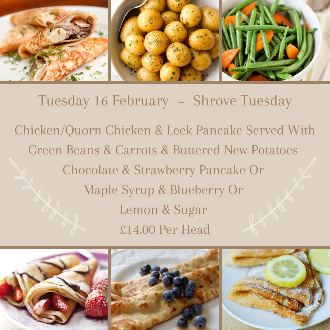 TwoJaysCatering's tweet photo. A week today it's Pancake day, book one of our specials and have a flipping good day! 
Bookings at nicola@twojayscatering.co.uk or message from our page #pancakeday #shrovetuesday #pancake #pancakes #savouryorsweet #maplesyrup #Nutella #lemonandsugar #fooddelivery #haxby #york https://t.co/YOgUZSBnVa