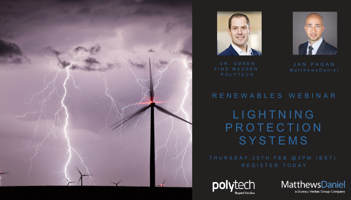 Join our discussion on wind turbine blade’s Lightning Protection Systems on Thursday, 25th Feb 
@ 3pm (BST) Register today: us02web.zoom.us/webinar/regist… #renewables #energy #lossadjusting
