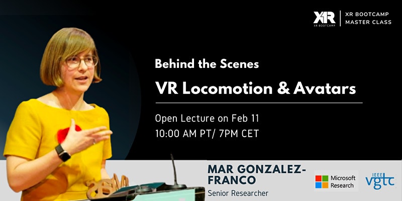 On Thursday 11th I will join <a href="/XR_Bootcamp/">XR Bootcamp</a> in a Free master class about our work at <a href="/MSFTResearch/">Microsoft Research</a>. I will briefly introduce work in areas raging from Haptics to Avatars and dedicate a larger portion to my latest effort on Locomotion Vault. 

Register here:

eventbrite.com/e/behind-the-s…