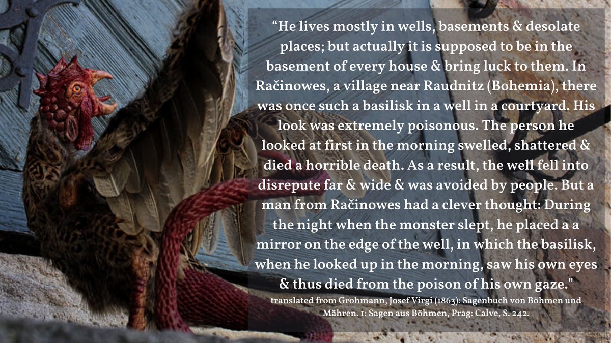 The European bestiaries &amp; sagas are full of stories describing #Basilisk. Its gaze was said to kill people on sight. Our created specimen is based on the “The basilisk &amp; the weasel” by Marcus Gheeraerts the Elder (1567).
#FairyTaleTuesday
More about: youtube.com/watch?v=P70KQa…
