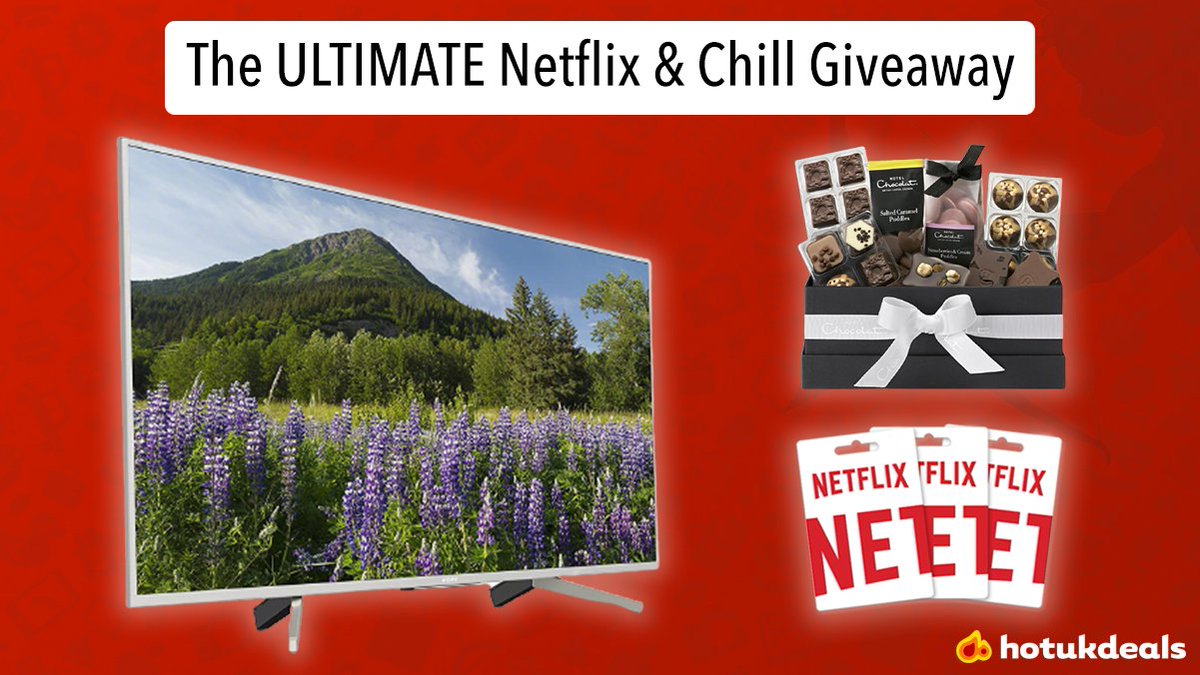 hotukdeals's tweet photo. We’ve got that loving feeling 😍 and to celebrate our newly found feeling, we're giving you the chance to #WIN a 49" Sony 4K TV, £100 Netflix Gift Card and a Chocolate Gift Hamper 🔥 

Here's more info 👇 #Valentines #ValentinesWeek 
🔗 https://t.co/pRtX2LqT22 https://t.co/IlhZHIDSGD