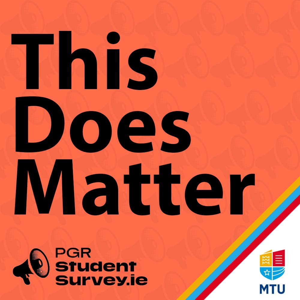 Having your say in the PGR @StudentSurveyIE makes a real difference! One outcome of the last PGRStudentSurvey was an increase in the stipend of the Rísam Scholarship. We are listening, we are taking action. Tell us about your @MTU_Cork experiences today at studentsurvey.ie