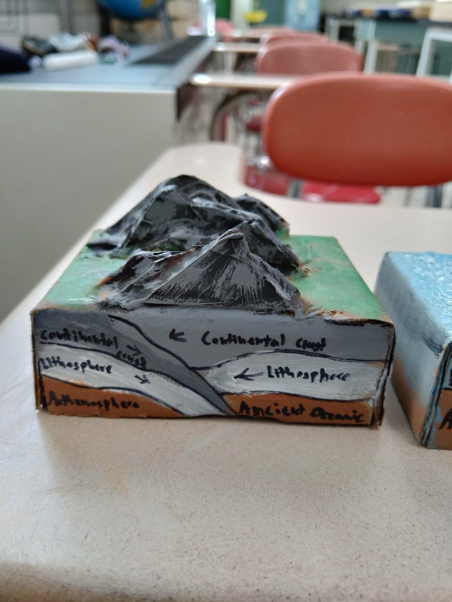 AskanderNPHS's tweet image. My Earth Science students had a choice to do their Plate Tectonics project any way they wanted so one of our students modeled the three types of convergent plate boundaries. @VoelzJames @SouthernHancock #newpalproud #createextraordinary #nphssciencerocks