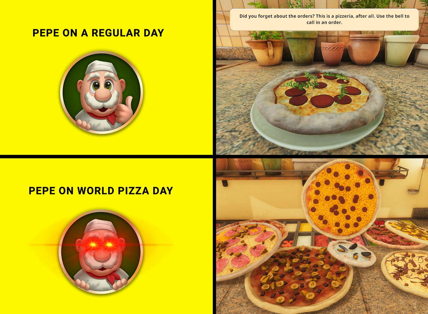 Cooking Simulator on X: Today is the World Pizza Day aka “You can