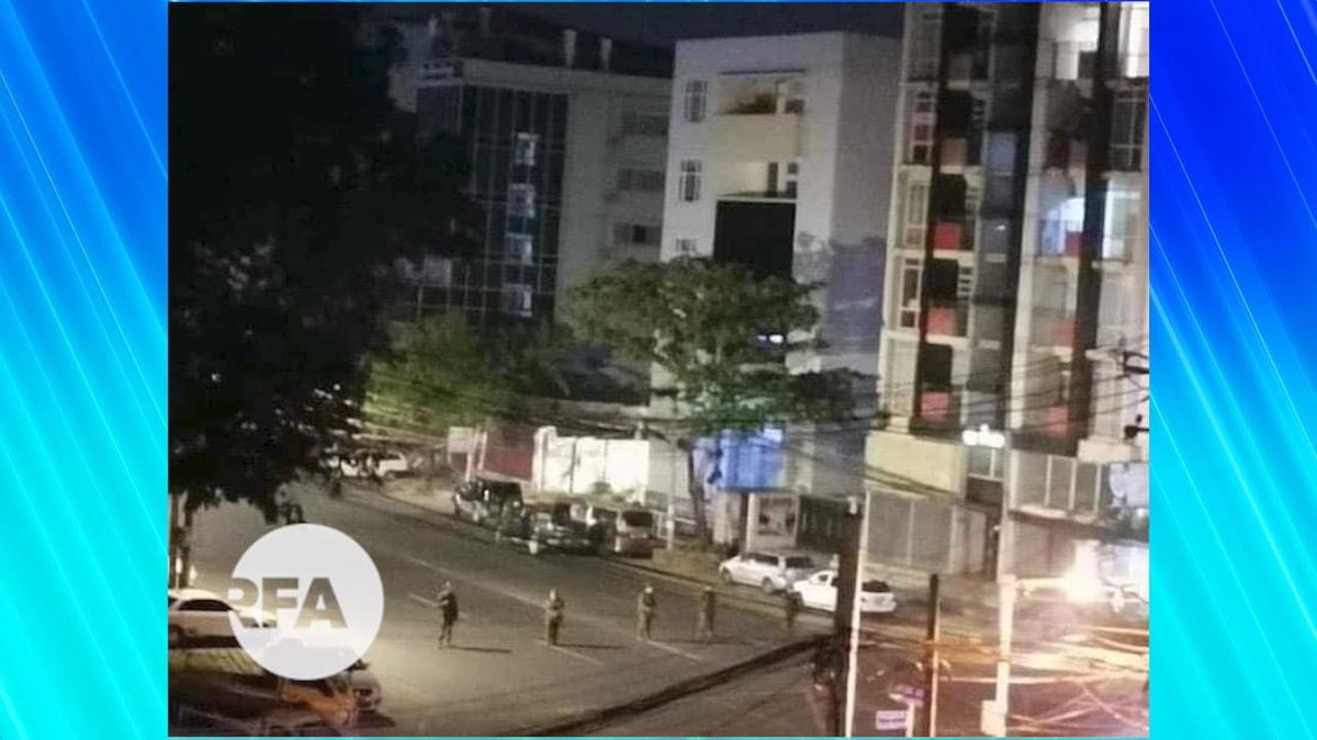 NLD head office, the winning party of the election is now being raided by the Military. No one can do anything as they announced curfew during 8pm-4am like just for whatever kind of theft or violence or arrests as they want.  #WhatsHappeningInMyanmar