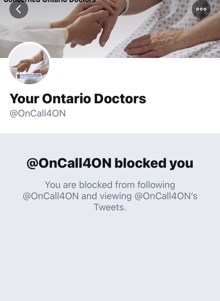 This is how quickly @OnCall4Ontario acts to silence anyone who shines a light on what they’re doing. I replied to a comment on their Twitter & in less than 3 minutes I was blocked. Their social media is constantly monitored, ANYTHING they don’t like is deleted, the person blocked