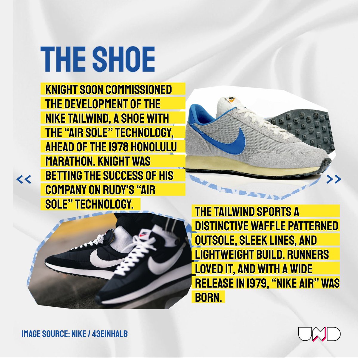 undsneakers's tweet photo. Ever wondered where "Nike Air" comes from? The Tailwind started @Nike on the path that made it the product, marketing, and design icon it is today. It's also just an awesome shoe. Grab a slice of history today from your favorite boutiques! 
#nike #nikeair #sneakers #airtailwind https://t.co/19ipXBLtN3
