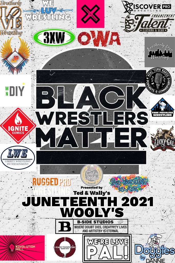 BWMdsm's tweet photo. Without all of these sponsors, #BWM2 wouldn’t be possible. Please support them. 

If you’d like to become one of them, email us at blackwrestlersmatter@gmail.com https://t.co/N3F7IcclXD