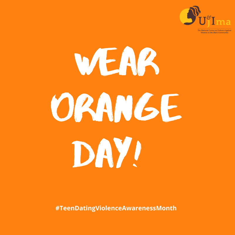 Orange is the color for #TeenDatingViolenceAwarenessMonth. Show your support today by wearing orange! #TDVAM #WearOrangeDay #DatingViolenceAwareness #TeenDVAM