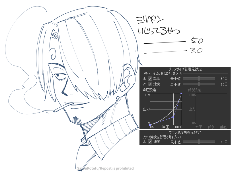 左がよく見るだろうやつで右が原稿とか漫画で使ってるやつです。以上です。 