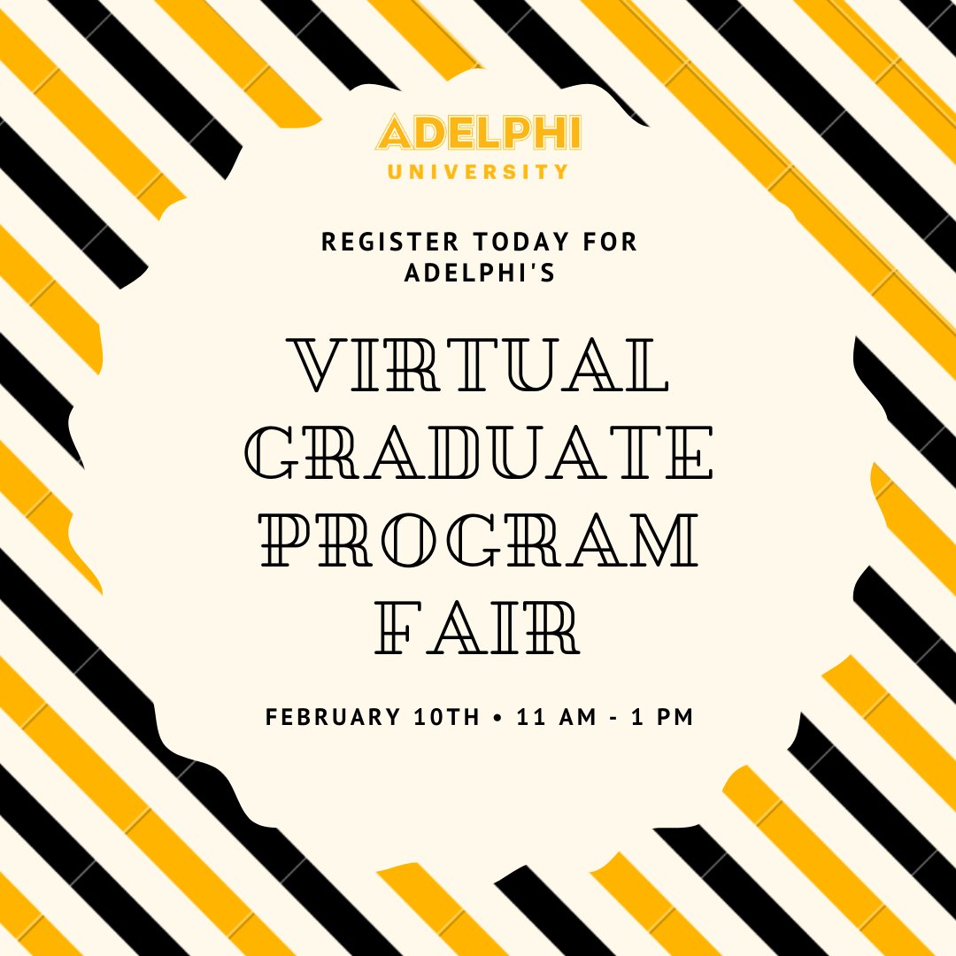 AdelphiNutriti1's tweet image. ✨Register now for the Virtual Graduate Program Fair to learn more about Adelphi’s Online MS in Nutrition Program✨
#AdelphiUniversity #GradSchool #MSinNutrition