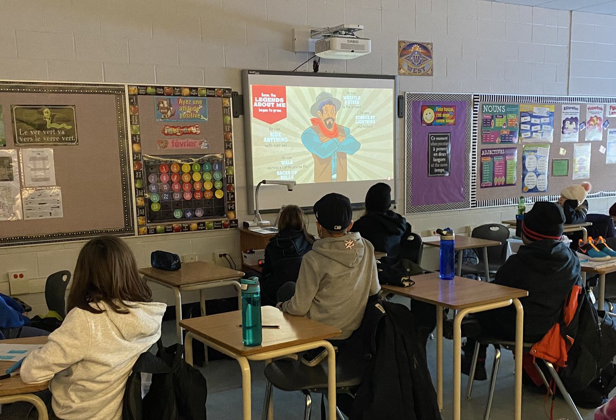 Learning of historical Black-Canadians in grade 6 today. Thank you to #carstairs author Ayesha Clough &amp; Illustrator Hugh Rookwood <a href="/RedBarnBooksCA/">RedBarnBooks.ca</a> and <a href="/CanadaCouncil/">Canada Council for the Arts</a> for creating this story and video. #students loved hearing a story from #alberta - #BlackHistoryMonth @EAMS8 #rvsed