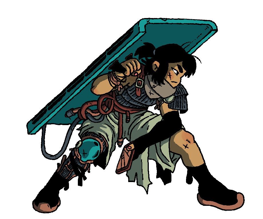 We've gotten a lot of requests for how we design/animate our characters in Bravery Network Online (coming Feb 16th!). This process has evolved over the years, but here's one example for our character Keiban.