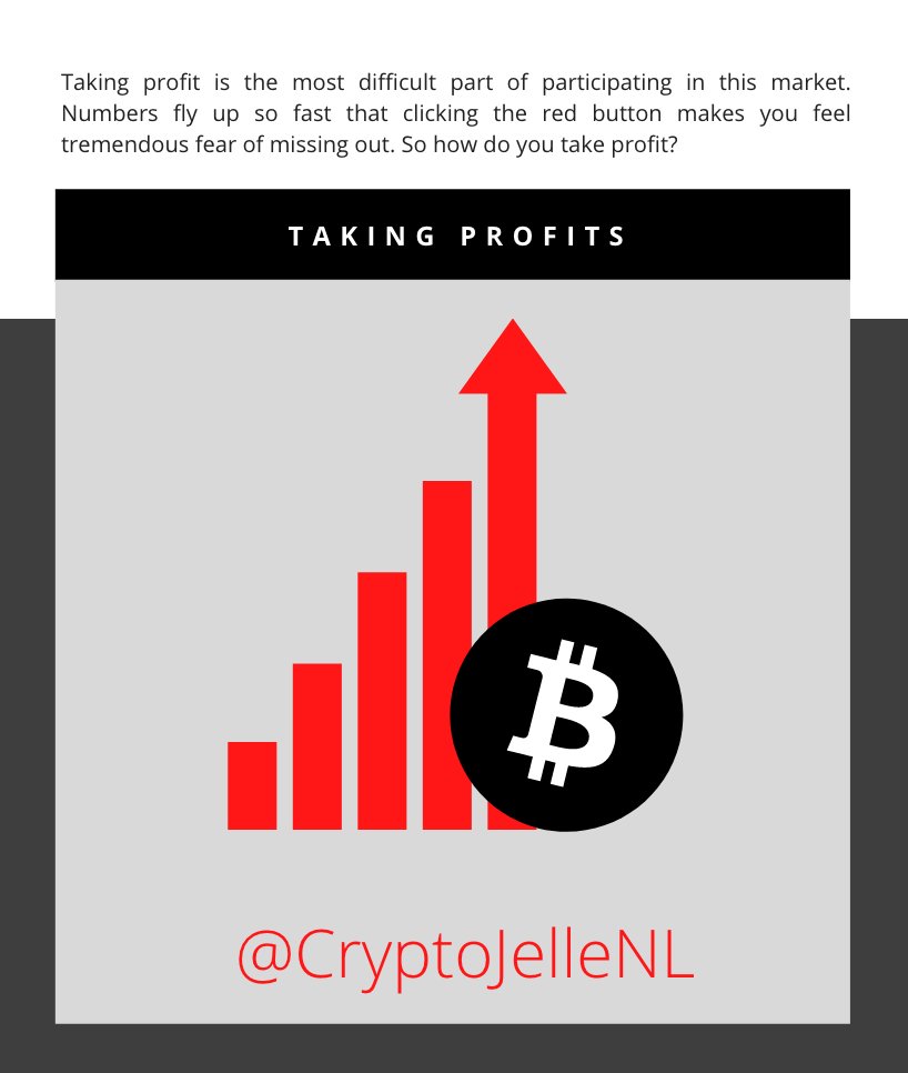 Right! Ask and thy shall receive. We can endlessly talk about strategies for trading  $BTC,  $ETH and  $ALTS, but without an exit strategy, your odds of making it are slim.Here are my thoughts on exit strategies in this bull market.  https://twitter.com/CryptoJelleNL/status/1359157300334854147