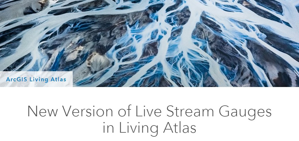 GIS_Bandit's tweet photo. FYI: New Live #Stream Gauge #Data in @LivingAtlas https://t.co/WSUCC2F37O 

#water #hydrology #flooding #GIO #GIS #esri #arcgis @Esri @ArcGISOnline @EsriWater @EsriFederalGovt @EsriSLGov @EsriPartners https://t.co/1q3H5BQ9He