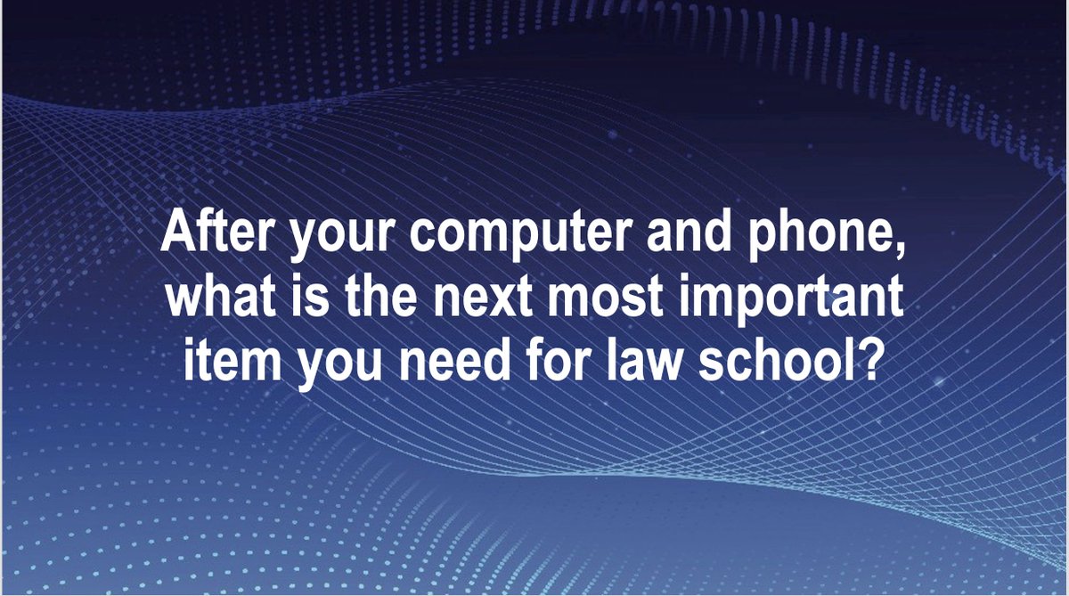 DCHTLI's tweet photo. Going to #WIPIP2021? Get ready for #FacultyFeud and play along with us this week! 100 @santaclaralaw students were polled - besides devices, what items do #lawstudents need the most for #lawschool ? https://t.co/1jUFYLV3Bb