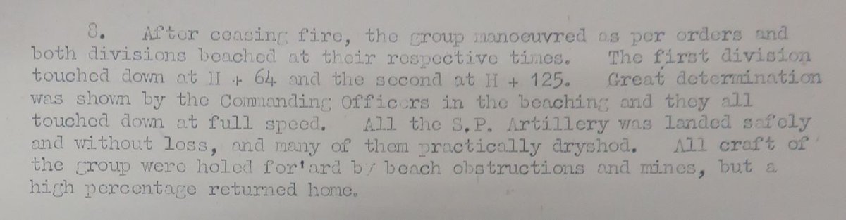 Again, based on the time, my best guess is that this is 33 LCT Flotilla landing 90 and 147 Regiment RA plus other vehicles. They landed around 0830, so this fits. The grid references in the 147 war diary also correspond to this location.