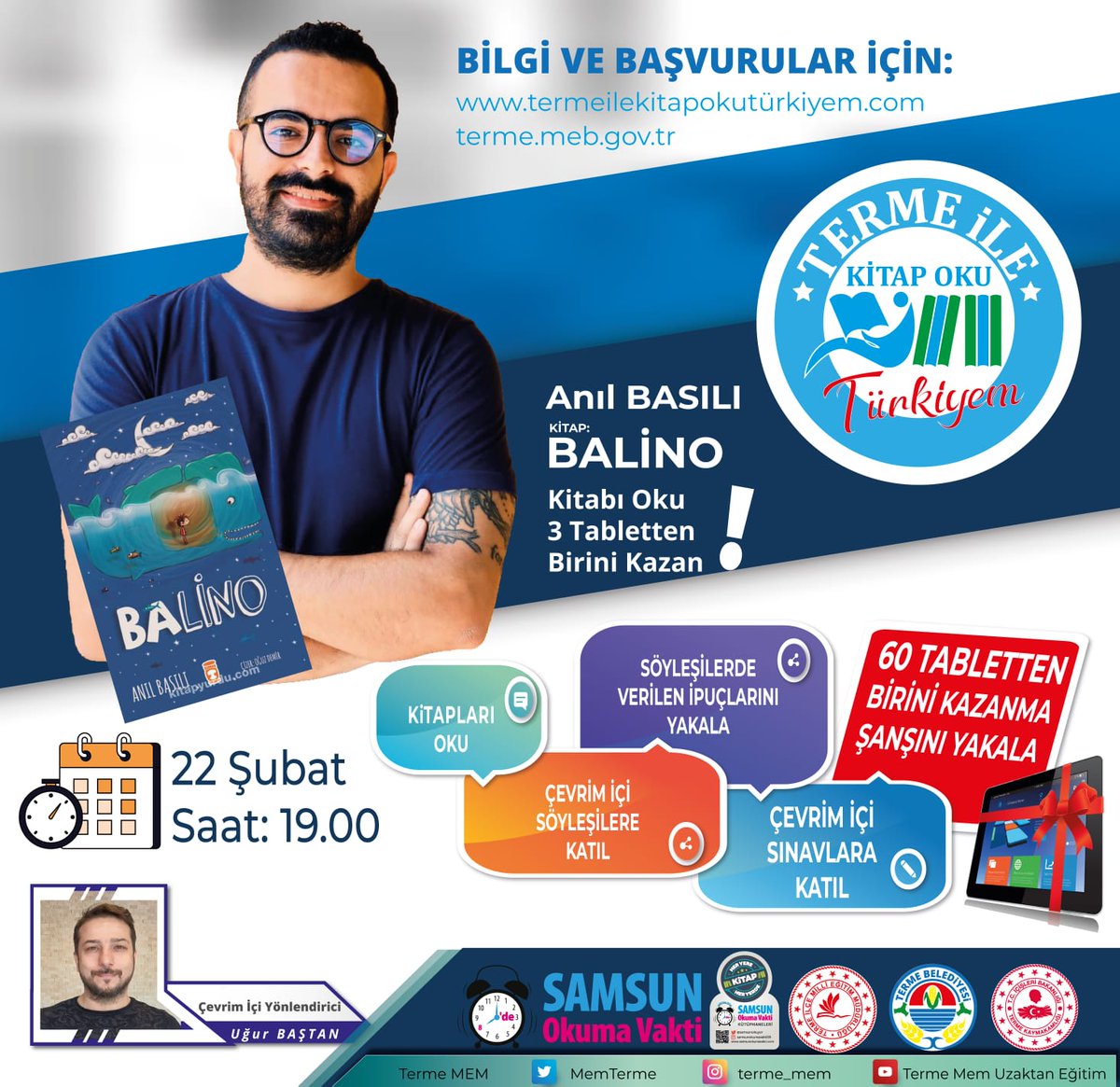 #Samsunokumavakti4yasinda
#Samsunhikayesiniyaziyor 
#TermeilekitapokuTürkiyem
<a href="/avalikilic55/">Ali Kılıç 🇹🇷</a> <a href="/TermeBelediyesi/">TERME BELEDİYESİ</a>
<a href="/KaymakamlTerme/">Terme Kaymakamlığı</a> 
<a href="/CoskunESEN57/">Coşkun ESEN</a> <a href="/samsunmem/">Samsun İl Milli Eğitim Müdürlüğü</a>
<a href="/MaarifHareket/">MaarifHareketi🇹🇷</a> <a href="/SamsunOkuyor/">Samsun İçin Okuma Vakti</a> 
@mustafademirbsb <a href="/samsunbsb/">Samsun Büyükşehir Belediyesi</a> 
<a href="/zulkifdagli/">Doç. Dr. Zülkif Dağlı</a> <a href="/TCSamsunValilik/">T.C. Samsun Valiliği</a> 
<a href="/ziyaselcuk/">Ziya Selçuk</a> <a href="/tcmeb/">Millî Eğitim Bakanlığı</a>