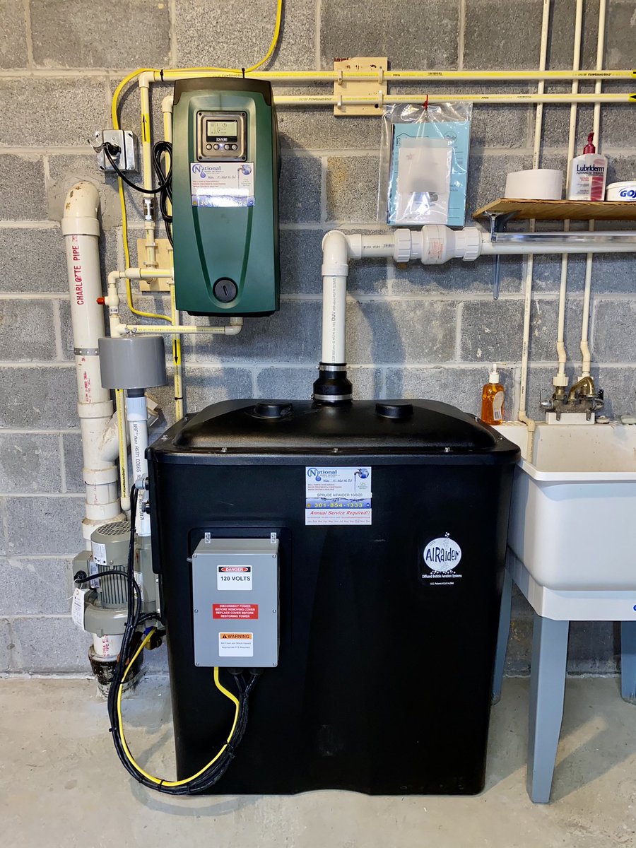 N_W_S_C's tweet photo. We installed a #SolutionFeeder Pump with a mixing #tank and #staticmixer for pH and #corrosioncontrol, a water softener for hard water, 10 inch easy to use #sedimentfilter, a #Spruce for #Radon in water Remediation for a happy customer is Ellicott City, Maryland! #water #dmv https://t.co/eeJZmOYEWR