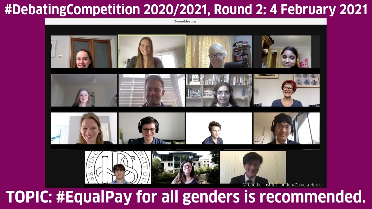 GI_London1's tweet photo. These are the secondary students who impressed us with their #German skills discussing #EqualPay in round 2 of our #DebatingCompetition!

Moving to the last round before the finale are:
@RGSHWGerman
Watford Grammar Schools Consortium
@Farnborough6th
@ChallonersGS https://t.co/W1oepolloW