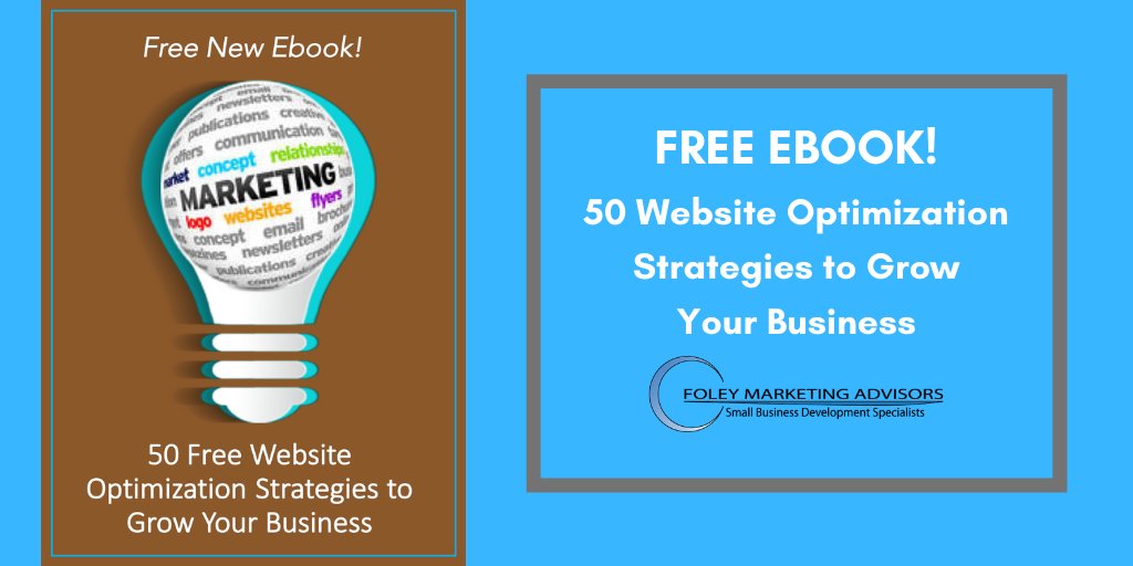 FoleyMarketing's tweet photo. Learn how to optimize your website to get more leads and sales to grow your business - Get our FREE EBOOK: 50 #WebsiteOptimization strategies here: https://t.co/BC3Y8k9aiP https://t.co/iKAdSP7ZlP