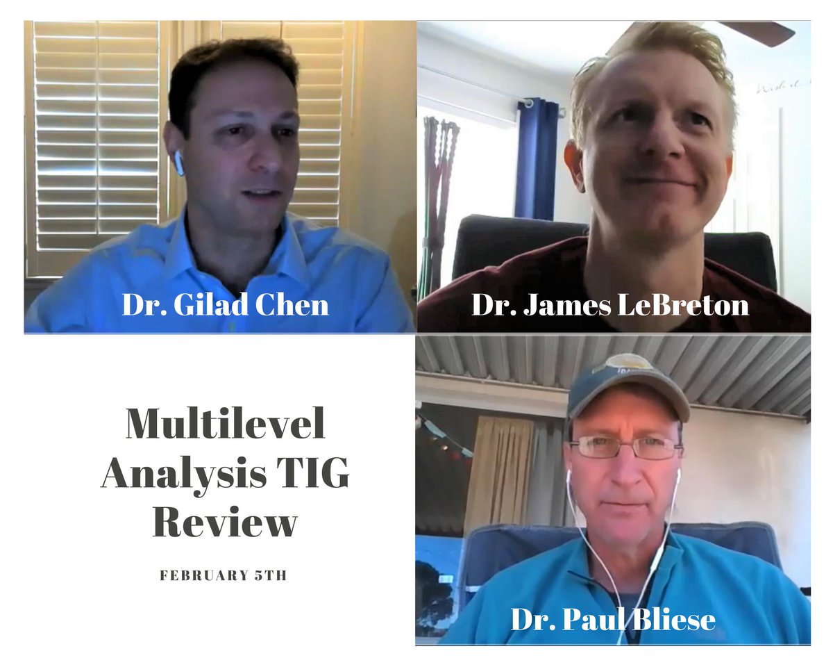 Our first ever combined Topic Interest Group and Live Webcast Lecture event last Friday was a huge success with over 150 participants over the two events!
#multilevelstudies  #multilevelanalysis #research