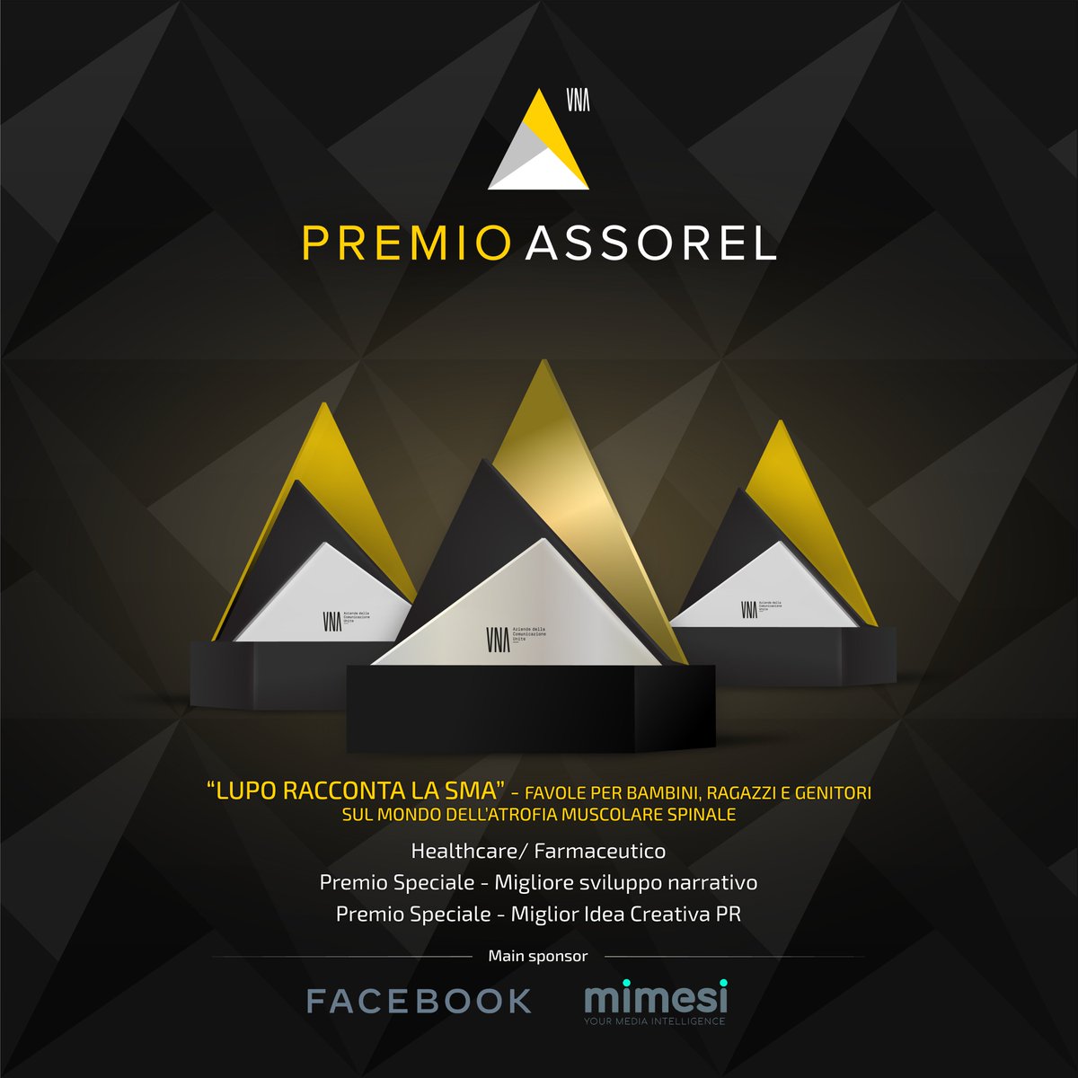 EdelmanItalia's tweet photo. “LUPO RACCONTA LA #SMA”, si aggiudica il #PremioAssorel nella categoria “Healthcare/ Farmaceutico” e due Premi Speciali “Migliore sviluppo narrativo” e “Miglior Idea Creativa PR”. @biogen #IEDMilano #client #Edelmanproud @AssociazioneUNA  #UNAComunicazione #UNAwards https://t.co/MpZpGoLTlQ