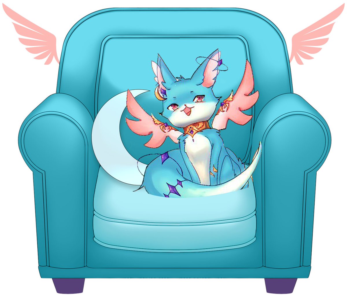 Another couch, another kitty! This one is for  @KiboVT, one hell of a majestic kitten.