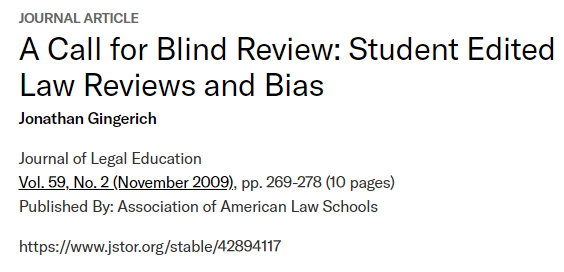 However, ISDS is not alone in a legal profession which promotes excessive clubiness. There's non-blind journal review... https://www.jstor.org/stable/42894117?seq=1