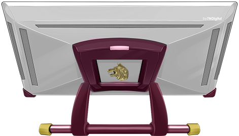 Last!! But NOT LEAST!! I made a couple of assets for my very own senpai  @canisgard , who is an ever so cool pal. BEHOLD! The CanisPad 2021, which allows him to doodle despite being a DOGGO, as well as a desk marked with his crest. That's all!!