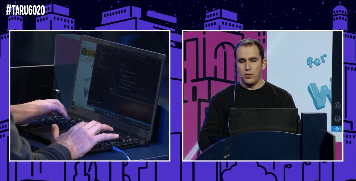 Captura de la charla de Juanjo en la Tarugoconf de 2020