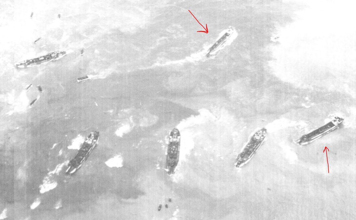 All the LCT in the picture are Mk IV, except these 2. These are LCT Mk III, sisters to  #LCT7074. Assuming they're not LCTs form King Beach that are out of position (which is possible, we're next to the boundary remember), these must be from 15 LCT flotilla.