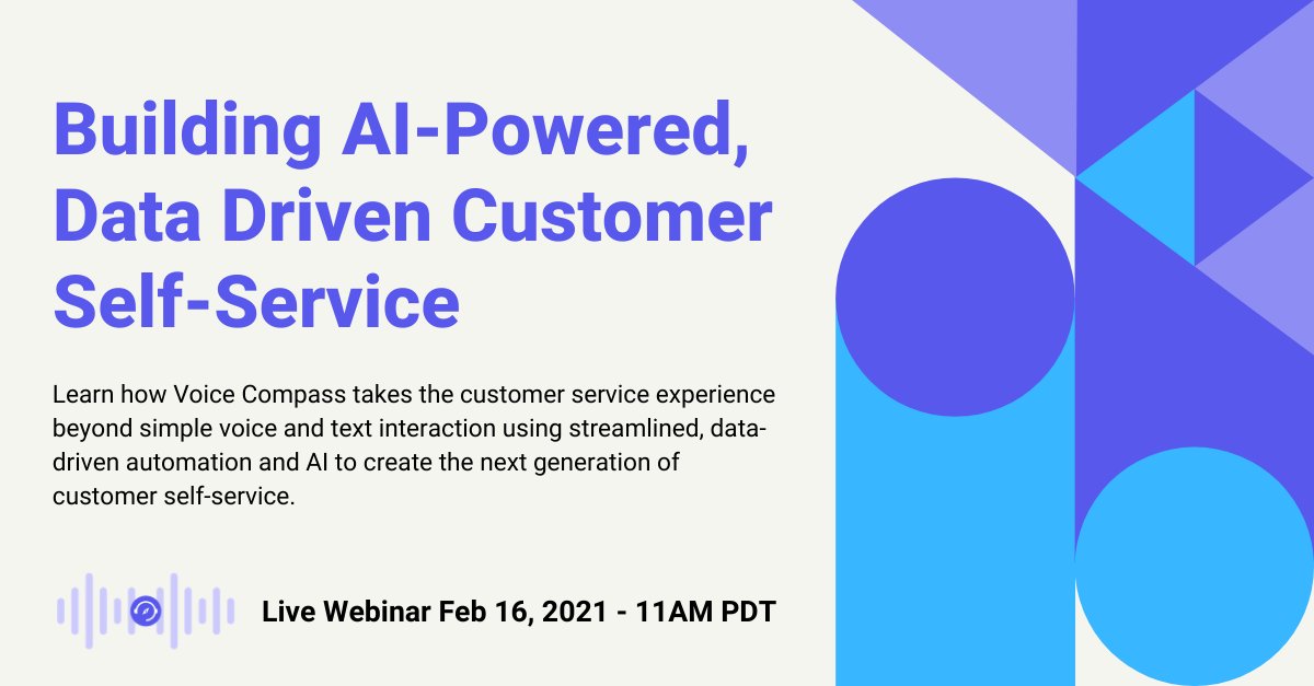 NLX (@nlxai) on Twitter photo Join <a href="/JoanBajorek/">Dr. Joan Palmiter Bajorek</a> and Andrei Papancea (<a href="/ndrppnc/">Andrei Papancea</a>) next week as they discuss the next generation of customer self-service.
Live webinar Feb 16th at 11am PDT
Grab your free ticket here:
ow.ly/THaO50DpBRw
#voiceAI #conversationalAI #multimodal #VoiceTechnology #AWS #CustServ Join <a href="/JoanBajorek/">Dr. Joan Palmiter Bajorek</a> and Andrei Papancea (<a href="/ndrppnc/">Andrei Papancea</a>) next week as they discuss the next generation of customer self-service.
Live webinar Feb 16th at 11am PDT
Grab your free ticket here:
ow.ly/THaO50DpBRw
#voiceAI #conversationalAI #multimodal #VoiceTechnology #AWS #CustServ