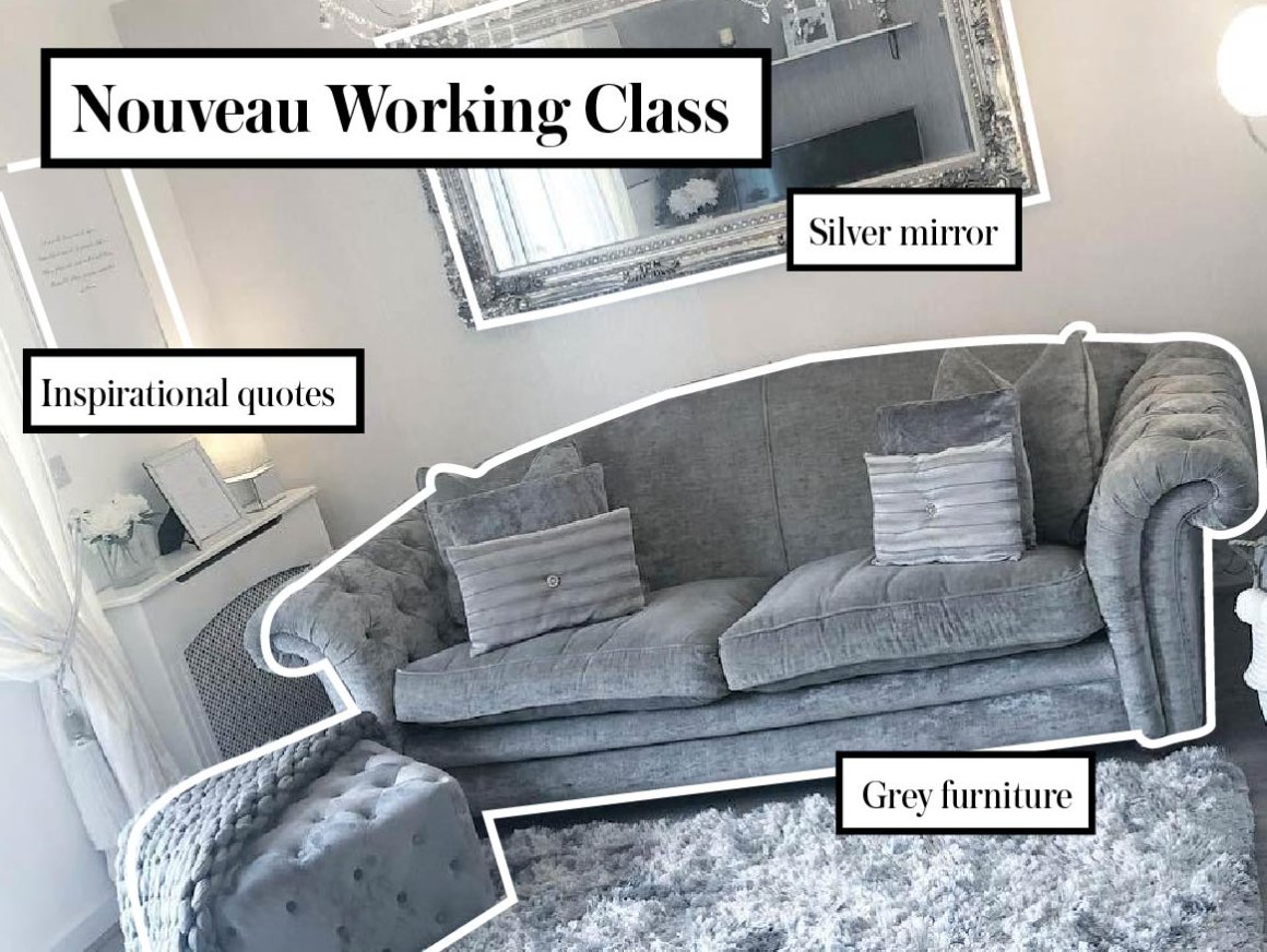  Nouveau Working Class  Inspirational quotes Silver mirror Grey furniture