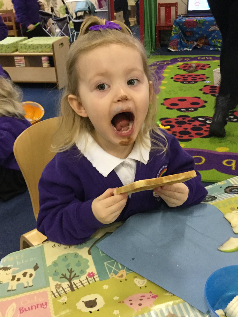We read the Gruffalo and the Gruffalo Child... and now we can mainly be found eating owl toast! Yummy! #eyfs #lovereading #finemotorskills