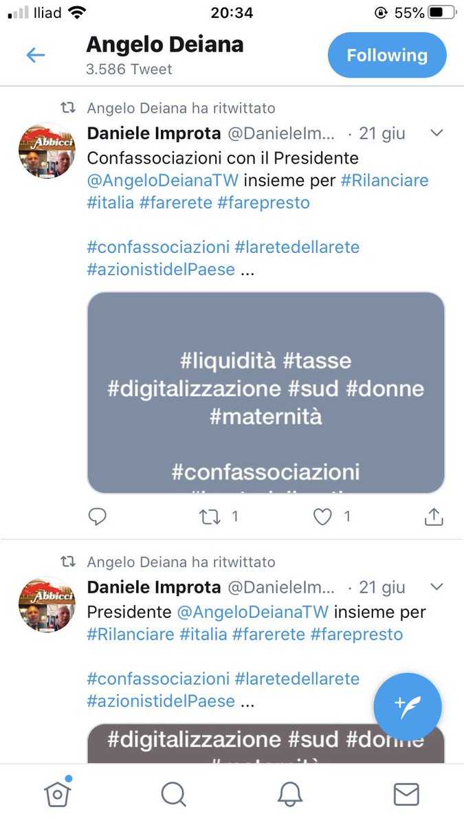 DanieleImprota's tweet photo. #logiche #potere #sociale  #comunicazione @governo  #mariodraghi... Associazioni, Imprese, Professionisti e Partite Iva con il Presidente @ConfAssTW @AngeloDeianaTW @senatoitaliano @montecitorio @Agenzia_Italia  @Agenzia_Ansa @notizieansa @ilsole_24ore 

#ConfassociazioniDigital https://t.co/pO5y7x1fYP